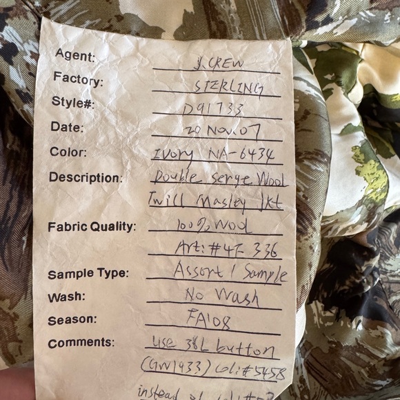 Rare Runway Sample J. CREW Babydoll Pea Coat Cream Wool 6 Fall 2008 Collection - Picture 8 of 10